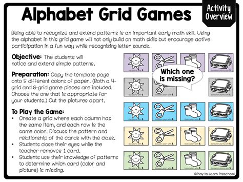 Alphabet Grid Games - Play to Learn Preschool