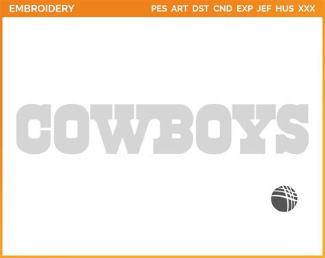 Dallas Cowboys - Wordmark Logo (1960) - Football Sports Embroidery Logo in 4 sizes & 8 formats