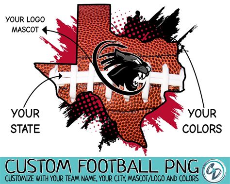 Custom Football Png Custom Football Design Custom Football - Etsy