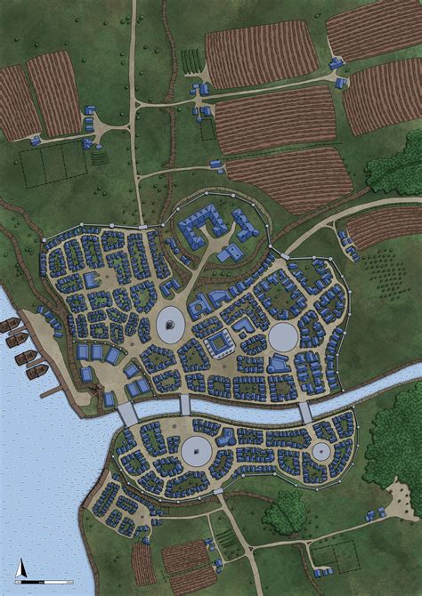 [OC] I have drawn another townmap for my campaign : r/DnD