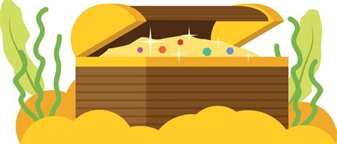 A Treasure Chest Full Of Gold 22901635 Vector Art at Vecteezy