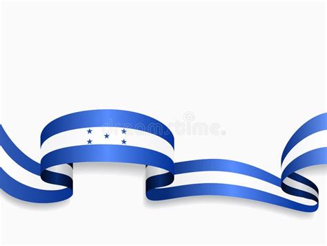 Honduras Flag Wavy Ribbon Background. Vector Illustration. Stock Vector - Illustration of draw ...