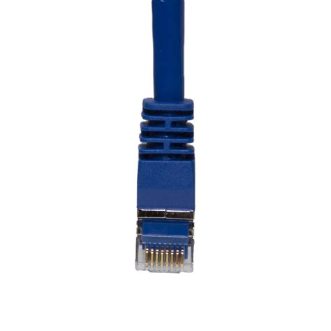 Shielded Cat6a Blue Copper Ethernet Cable, 10Gbit, 100ft