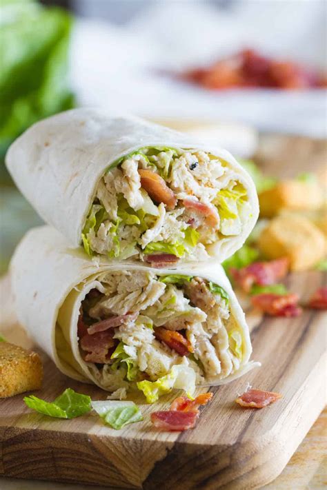 Chicken Caesar Wraps - Taste and Tell