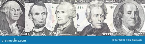 American Presidents Set Portrait on Dollar Bill Stock Image - Image of collection, states: 97723815