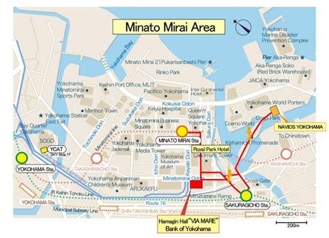 Minato mirai map - Minato mirai 21 map (Kanagawa - Japan)