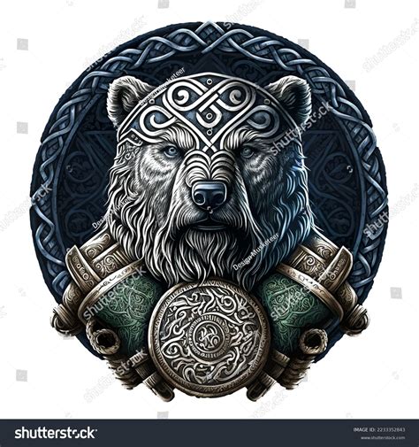 Viking Bear Vector Isolated White Background Stock Vector (Royalty Free) 2233352843 | Shutterstock