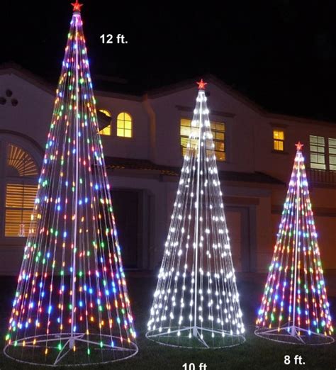 120″ Prelit Artificial Christmas LED Outdoor Cone Tree