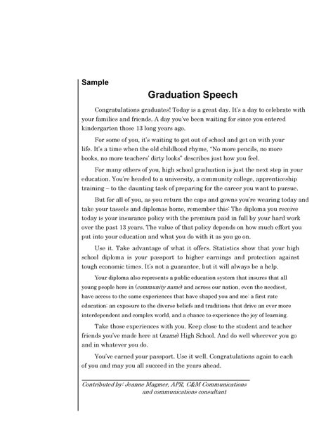 50 Top Graduation Speech Ideas (& Examples) ᐅ TemplateLab