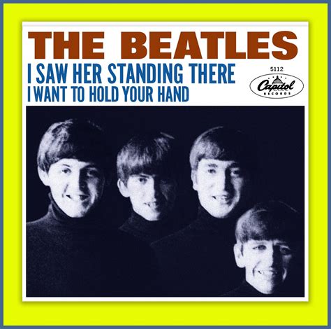 THE BEATLES I Want to Hold Your Hand B/w I Saw Her Standing There Capitol Fantasy 45 Picture ...