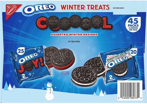 Nabisco Oreo Winter Treats, Oreo Winter & Peppermint Bark Flavors, 45 ...