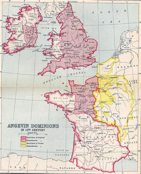 The Angevin Empire in the 12th century. - Maps on the Web