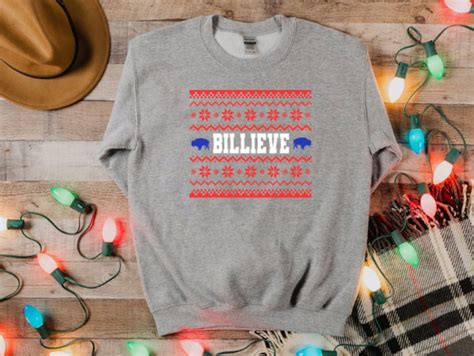 Buffalo Bills Christmas Sweater Billieve Crewneck Sweatshirt - Etsy