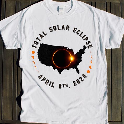 2024 Total Solar Eclipse Shirt: USA MAP – RAD Shirts Custom Printing