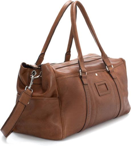 Zara Leather Weekend Bag in Brown for Men (Leather) | Lyst