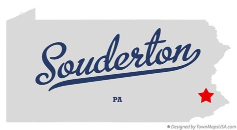 Map of Souderton, PA, Pennsylvania