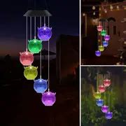 Owl Solar Wind Chimes Lights Outside Waterproof Led Solar - Temu