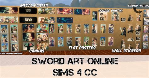 Sims 4 Anime Posters CC