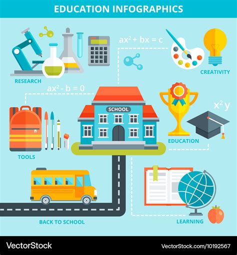 Education infographics template Royalty Free Vector Image