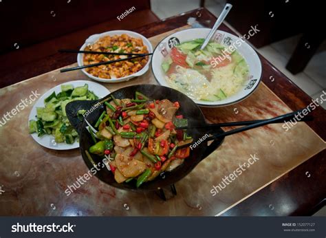 Vegetarian Food In Chinese Restaurant In Beijing Stock Photo 152077127 ...