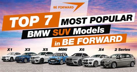 Top 7 Most Popular BMW SUV Models in BE FORWARD