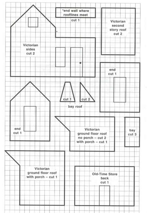 Gingerbread House Template Victorian - Printable Word Searches