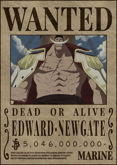 Edward Newgate Whitebeard - One Piece Bounty Wanted Digital Art by ...