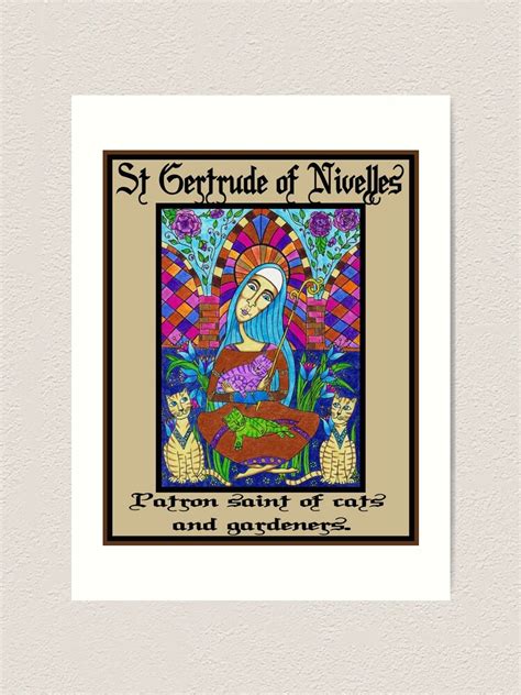 "St Gertrude of Nivelles" Art Print for Sale by PaniaBrown | Redbubble