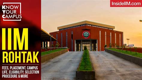 IIM Rohtak: Campus Life, Placement, Admission Criteria, Eligibility, Fees & More | Know Your ...