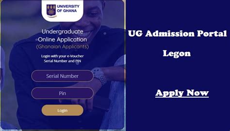 UG Admission Portal - Login | University of Ghana - Legon