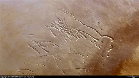 ESA - Lava tubes on Pavonis Mons