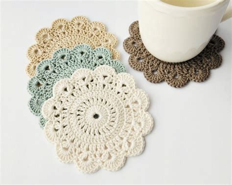 Crochet Coasters, Drink Coasters, Custom Coasters, Home Decor, Table ...