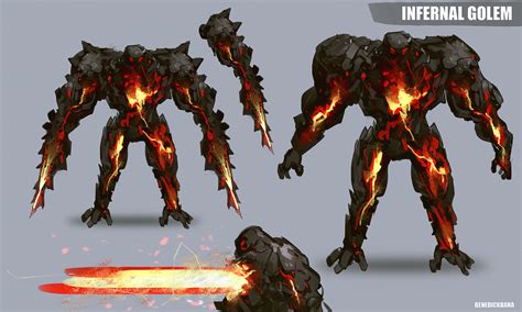 ArtStation - Fire Golem