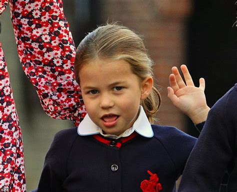 Princess Charlotte arrives for her first day of school at Thomas's ...