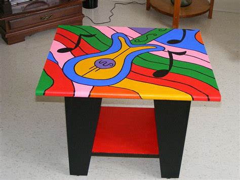 POP ART MUSIC TABLE | Funky furniture, Funky painted furniture, Art ...