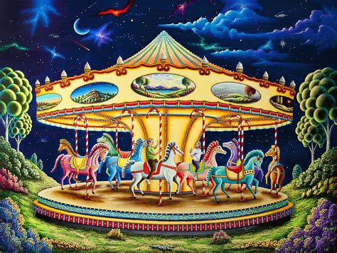 Carousel Dreams 3 Painting by MGL Meiklejohn Graphics Licensing - Fine ...