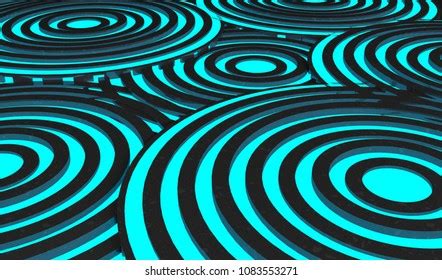 Psychedelic Blue Colored Optical Illusion Lines Stock Vector (Royalty Free) 2250134491 ...