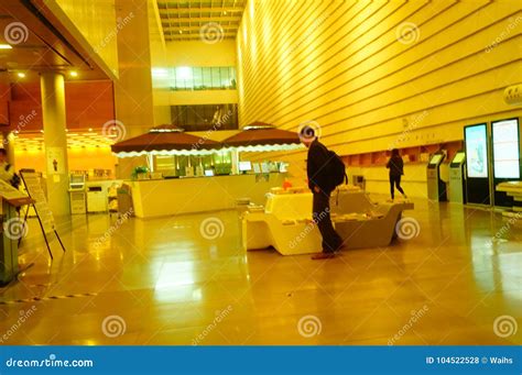 Shenzhen, China: the Interior Landscape of the Library at Night Editorial Stock Photo - Image of ...