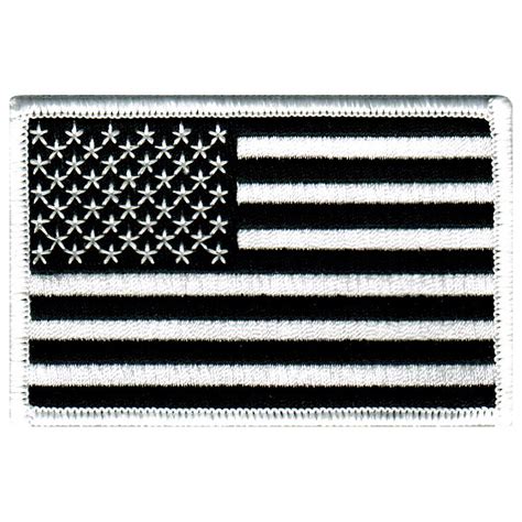 Black and White American Flag Embroidered Patch