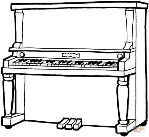 Coloriage - Piano | Coloriages à imprimer gratuits