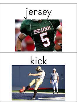 Football Word Wall Cards by Cindy's Treasures | TPT