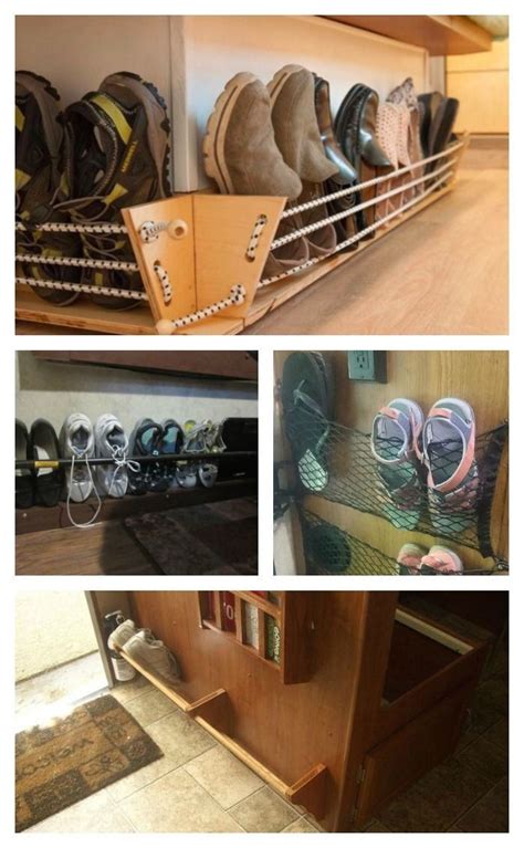 RV Shoe Storage Ideas | 1000 in 2020 | Camper storage, Camper storage ...