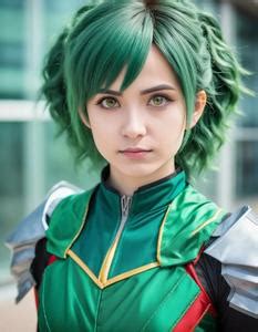 Female Villain Deku Cosplay. Face Swap. Insert Your Face ID:1022095