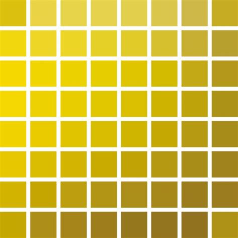 Gold CMYK Color Chart