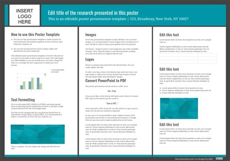 Free Poster PowerPoint Template 40x28 inches | Powerpoint poster ...