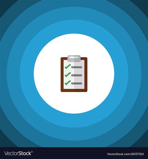 Isolated checklist flat icon questionnaire Vector Image