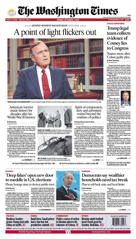 Today's Newspaper — Dec. 3, 2018 - Washington Times