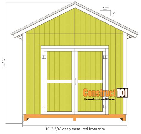 Shed Plans - 10x10 Gable Shed - Construct101