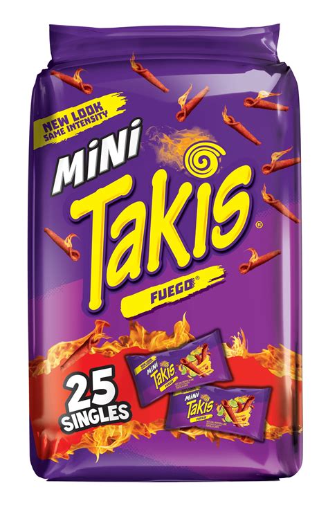 TAKIS Rolled Mini Fuego Tortilla Chips Bag of 25 count - Walmart.com - Walmart.com