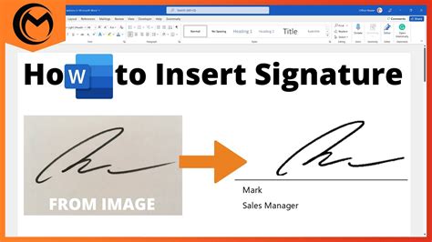 Insert Signature In Microsoft Word